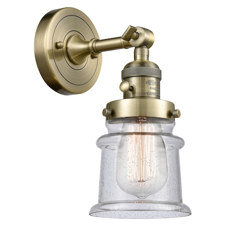 One Light Sconce With A High-Low-Off Switch.